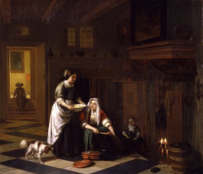 Am Kamin von Pieter de Hooch